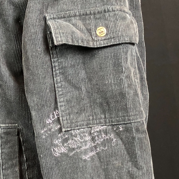 Quiksilver Corduroy Bomber Jacket Grey i308 - Picture 3 of 8